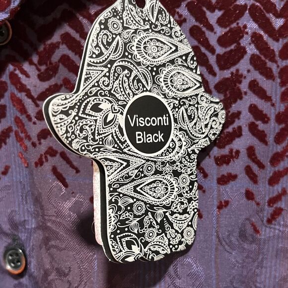 Visconti Black Purple Paisley / Merlot Geo Velvet Limited Edition NWT SZ 3XLB - Picture 3 of 10